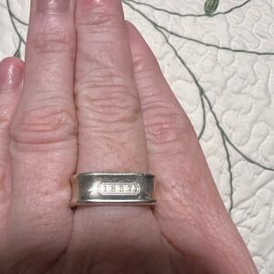 Tiffany stainless steel ring square shape